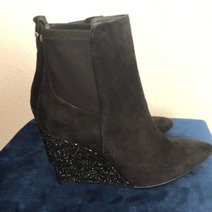Black Ankle Booties, NWOT and Box, SZ 8